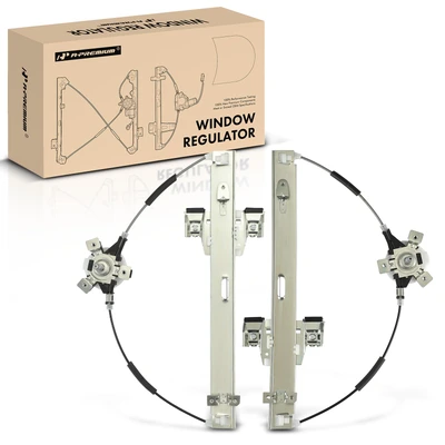 2 Pcs Front Manual Window Regulator