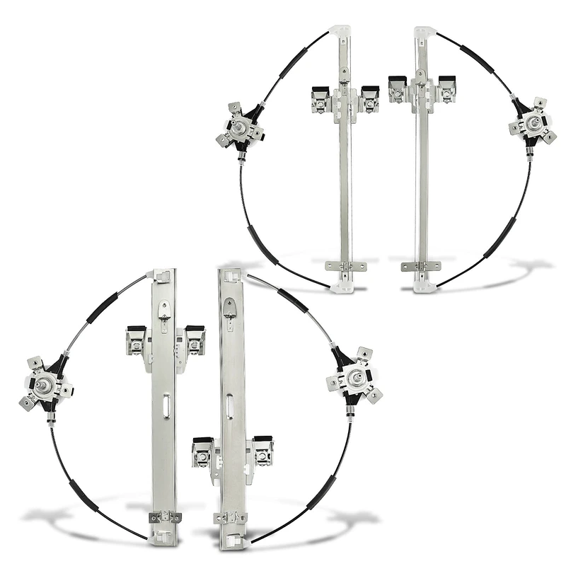 4 Pcs Front & Rear Manual Window Regulator for Dodge Dakota 05-10 Mitsubishi Ram