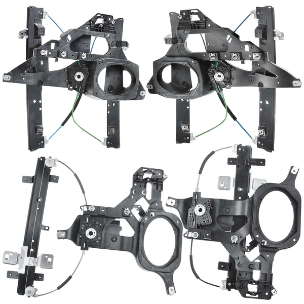 4 Pcs Front & Rear Power Window Regulator without Motor for Ford Expedition Lincoln Navigator 03-06