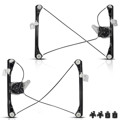 2 Pcs Front Manual Window Regulator