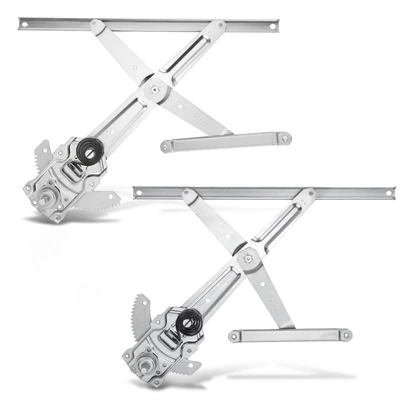 2 Pcs Front Manual Window Regulator