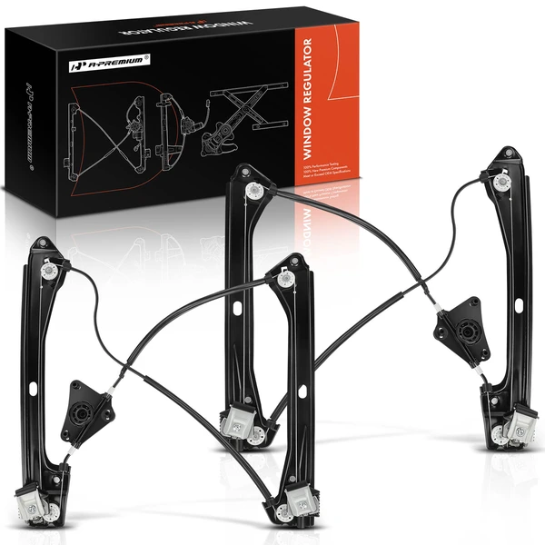 2 Pcs Front Power Window Regulator without Motor for Volkswagen Jetta 11-18