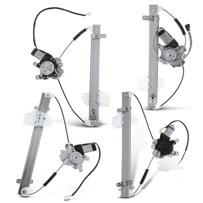 4 Pcs Front & Rear Power Window Regulator with Motor