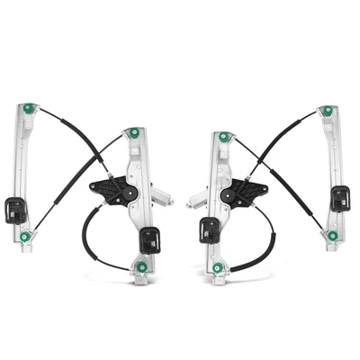 2 Pcs Front Power Window Regulator with Motor