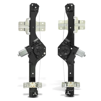 2 Pcs Front Power Window Regulator with Motor