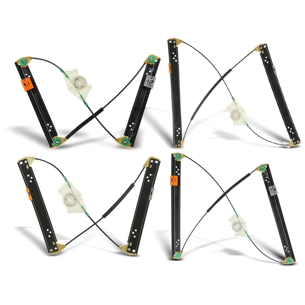 4 Pcs Front & Rear Power Window Regulator without Motor for Volkswagen Touareg 04-10