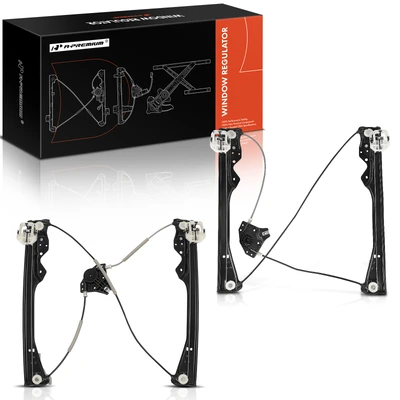 2 Pcs Front Power Window Regulator without Motor