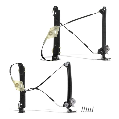 2 Pcs Front Power Window Regulator without Motor