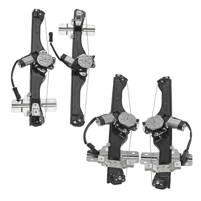 4 Pcs Front & Rear Power Window Regulator with Motor