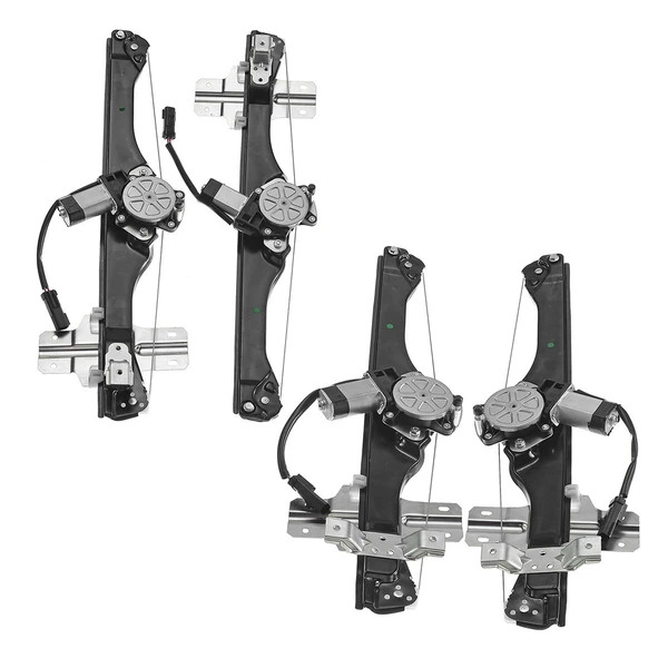 4 Pcs Front & Rear Power Window Regulator with Motor for Buick Chevrolet GMC 13-16