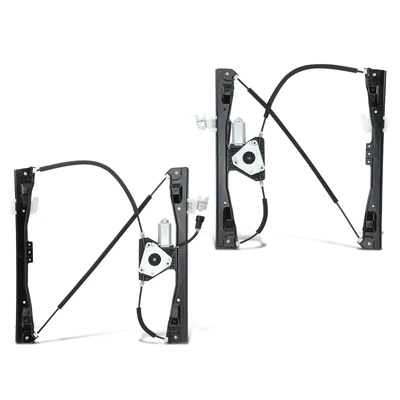 2 Pcs Front Power Window Regulator with Motor