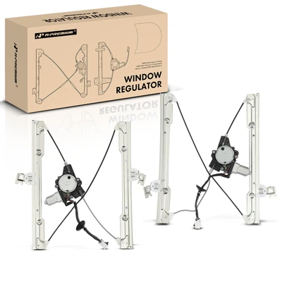 2 Pcs Front Power Window Regulator with Motor