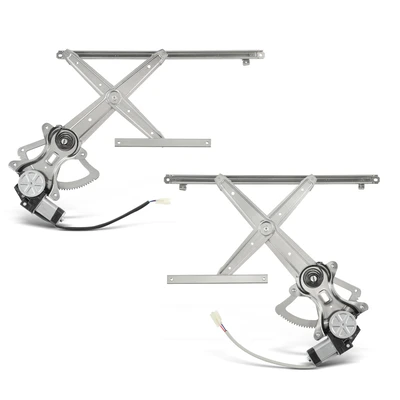 2 Pcs Front Power Window Regulator with Motor