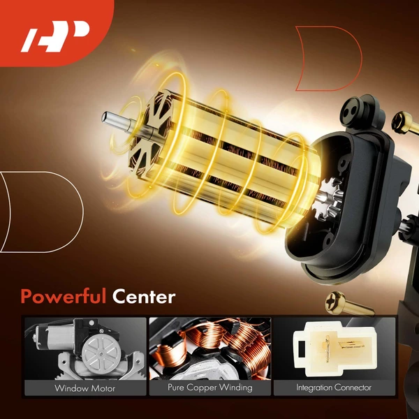 2 Pcs Front Power Window Regulator with Motor for Toyota Camry 1987-1991