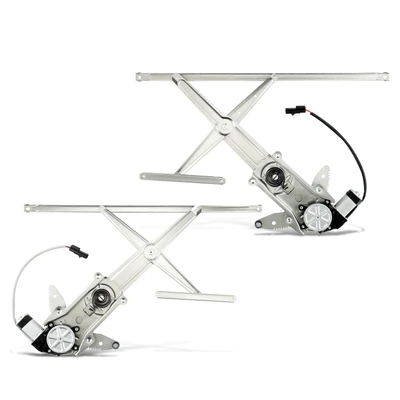 2 Pcs Front Power Window Regulator with Motor
