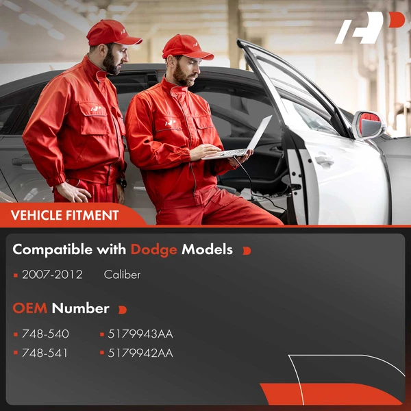 2 Pcs Front Power Window Regulator with Motor for Dodge Caliber 2007-2012