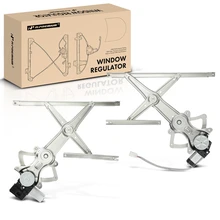 2 Pcs Front Power Window Regulator with Motor