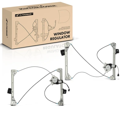 2 Pcs Front Power Window Regulator with Motor