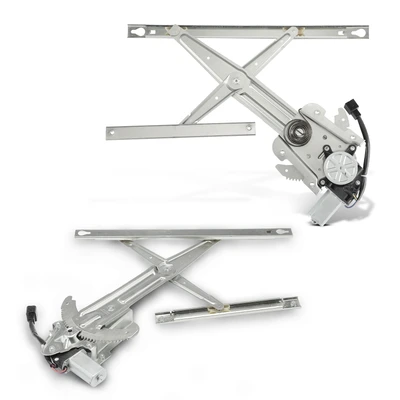 2 Pcs Front Power Window Regulator with Motor