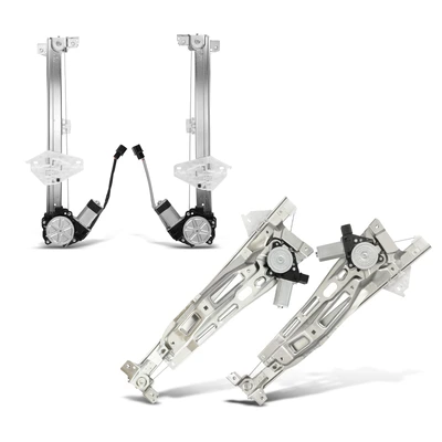 4 Pcs Front & Rear Power Window Regulator with Motor