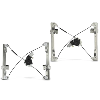 2 Pcs Front Power Window Regulator with Motor