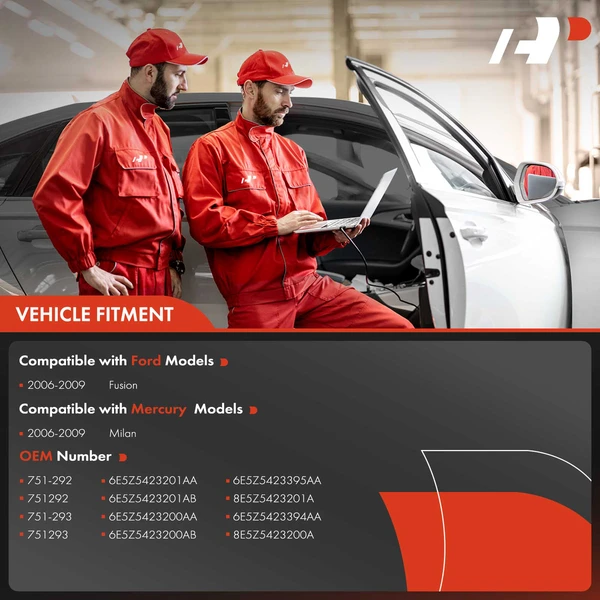 2 Pcs Front Power Window Regulator with Motor for Ford Fusion Mercury Milan 06-09