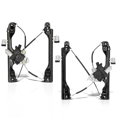 2 Pcs Front Power Window Regulator with Motor