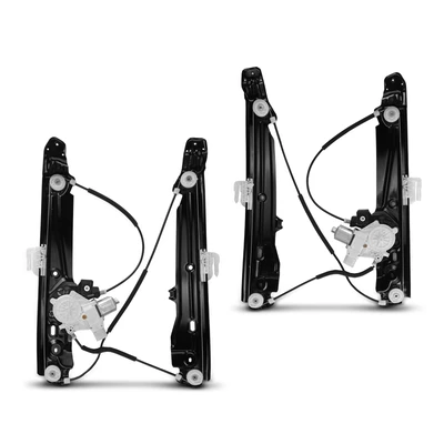 2 Pcs Front Power Window Regulator with Motor