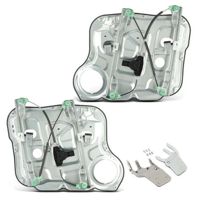 2 Pcs Front Power Window Regulator with Motor