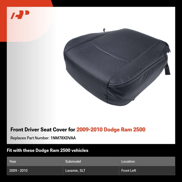 Front Driver Seat Cover for 2009-2010 Dodge Ram 2500