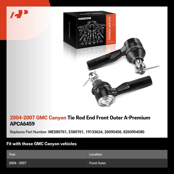 2004-2007 GMC Canyon Tie Rod End Front Outer A-Premium APCA6459