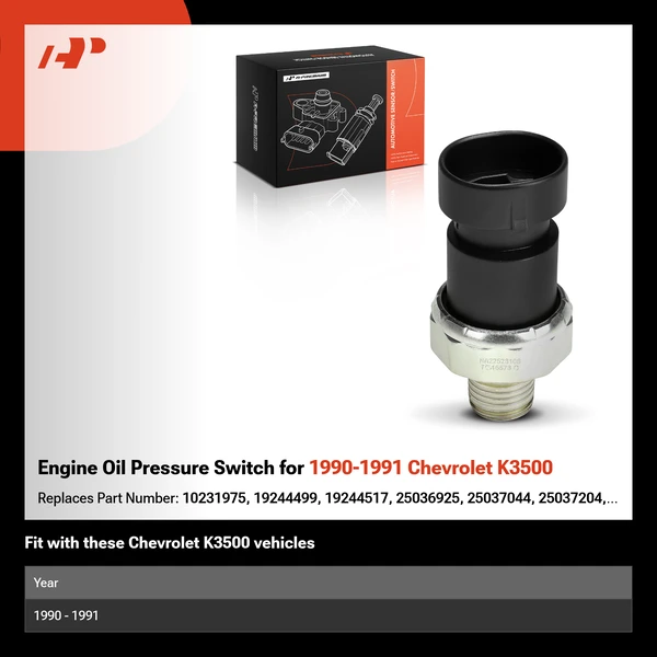 Engine Oil Pressure Switch for 1990-1991 Chevrolet K3500