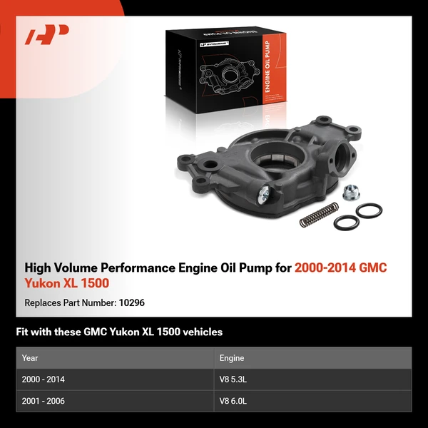 High Volume Performance Engine Oil Pump for 2000-2014 GMC Yukon XL 1500