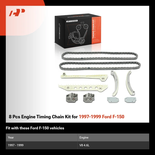 8 Pcs Engine Timing Chain Kit for 1997-1999 Ford F-150