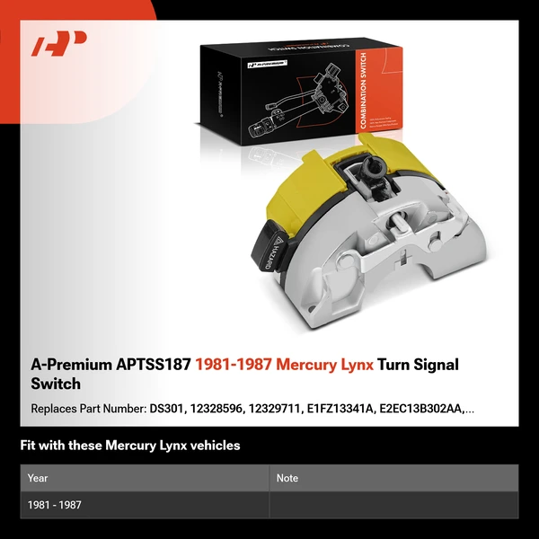 A-Premium APTSS187 1981-1987 Mercury Lynx Turn Signal Switch