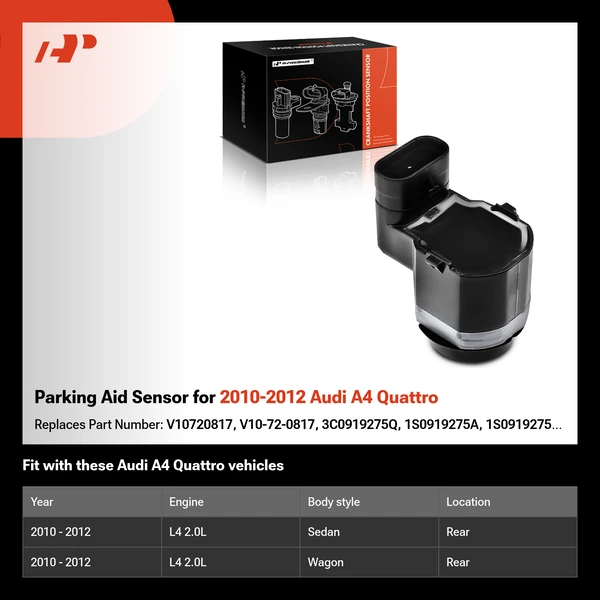 Parking Aid Sensor for 2010-2012 Audi A4 Quattro