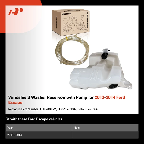Windshield Washer Reservoir with Pump for 2013-2014 Ford Escape