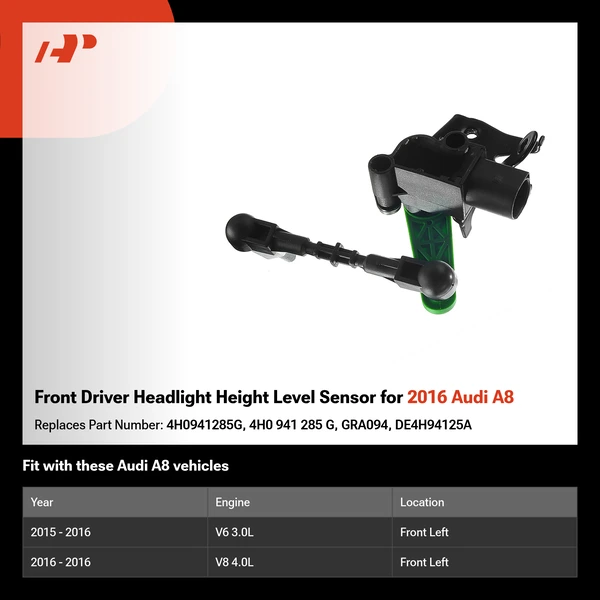 Front Driver Headlight Height Level Sensor for 2016 Audi A8