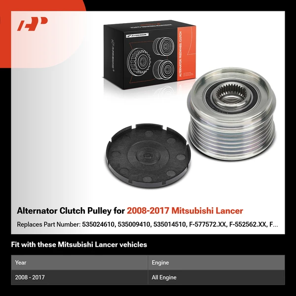 Alternator Clutch Pulley for 2008-2017 Mitsubishi Lancer