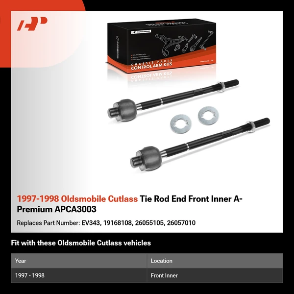 1997-1998 Oldsmobile Cutlass Tie Rod End Front Inner A-Premium APCA3003