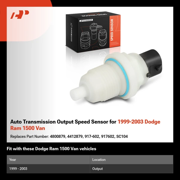 Auto Transmission Output Speed Sensor for 1999-2003 Dodge Ram 1500 Van