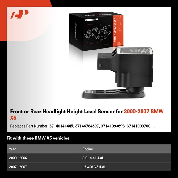 Front or Rear Headlight Height Level Sensor for 2000-2007 BMW X5