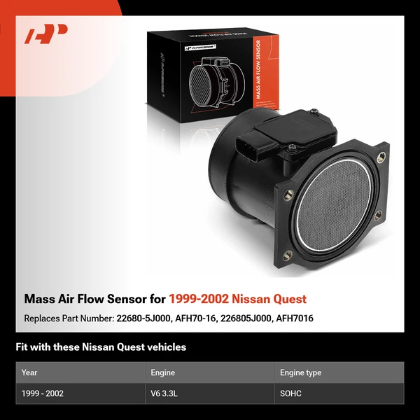 Mass Air Flow Sensor for 1999-2002 Nissan Quest