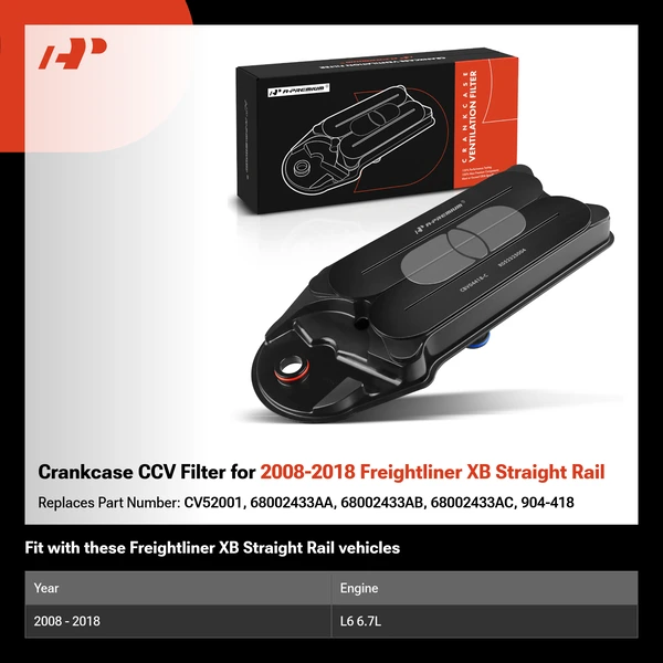 Crankcase CCV Filter for 2008-2018 Freightliner XB Straight Rail