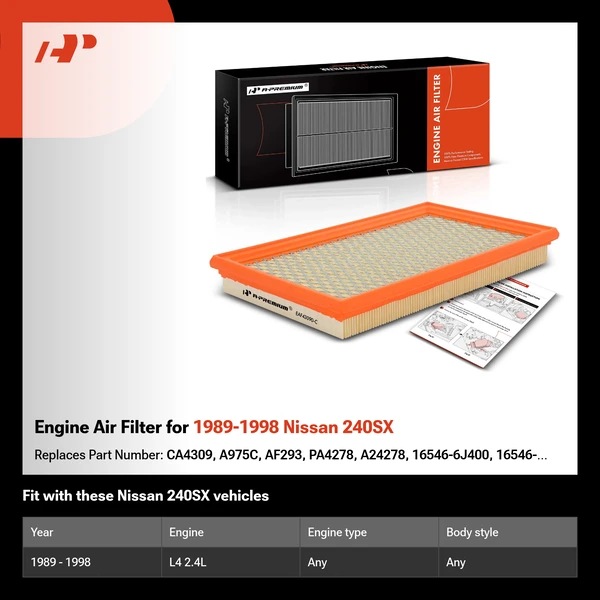 Engine Air Filter for 1989-1998 Nissan 240SX