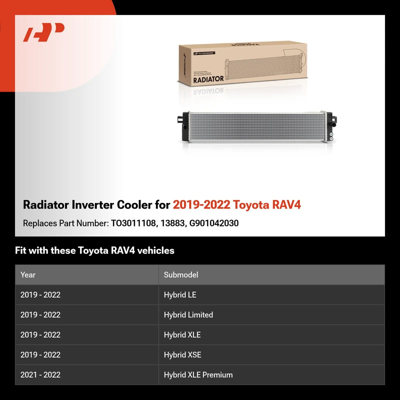 Radiator Inverter Cooler for 2019-2022 Toyota RAV4