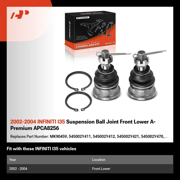 2002-2004 INFINITI I35 Suspension Ball Joint Front Lower A-Premium APCA8256
