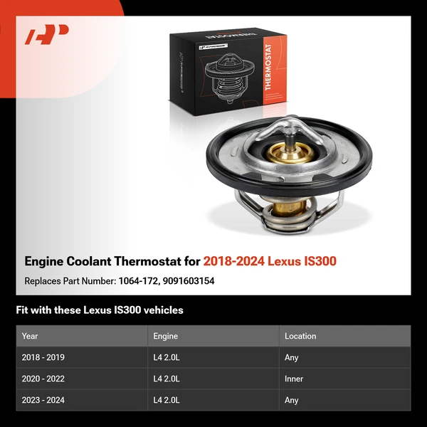Engine Coolant Thermostat for 2018-2024 Lexus IS300