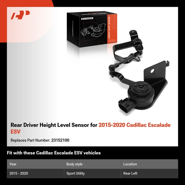 Rear Driver Height Level Sensor for 2015-2020 Cadillac Escalade ESV