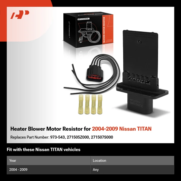 Heater Blower Motor Resistor for 2004-2009 Nissan TITAN
